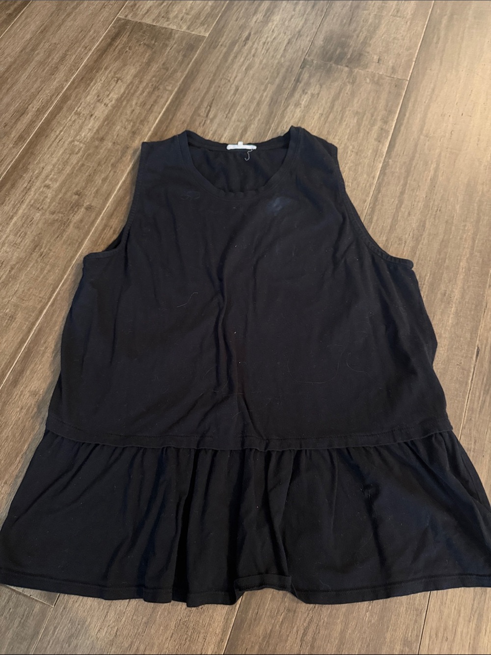Nation LTD Black Sleeveless Peplum Tank Top
